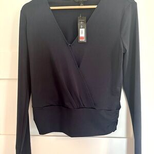 Banana Republic X Repreve Navy Cross Drape Top